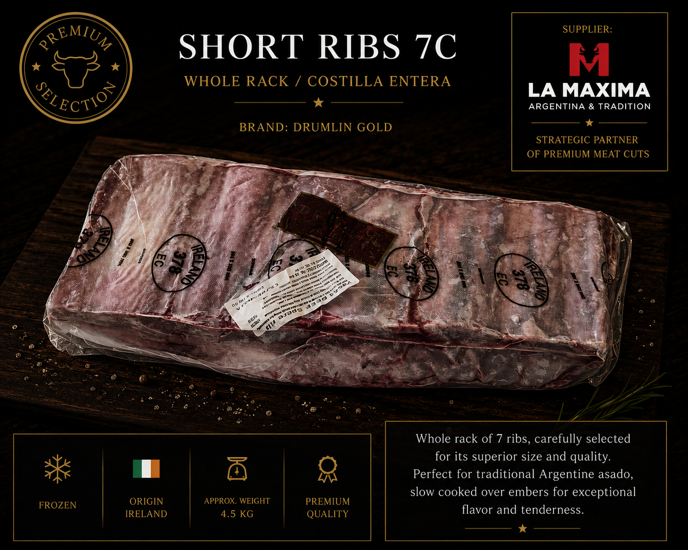 Costilla Entera - 4.5 Kg Aprox
