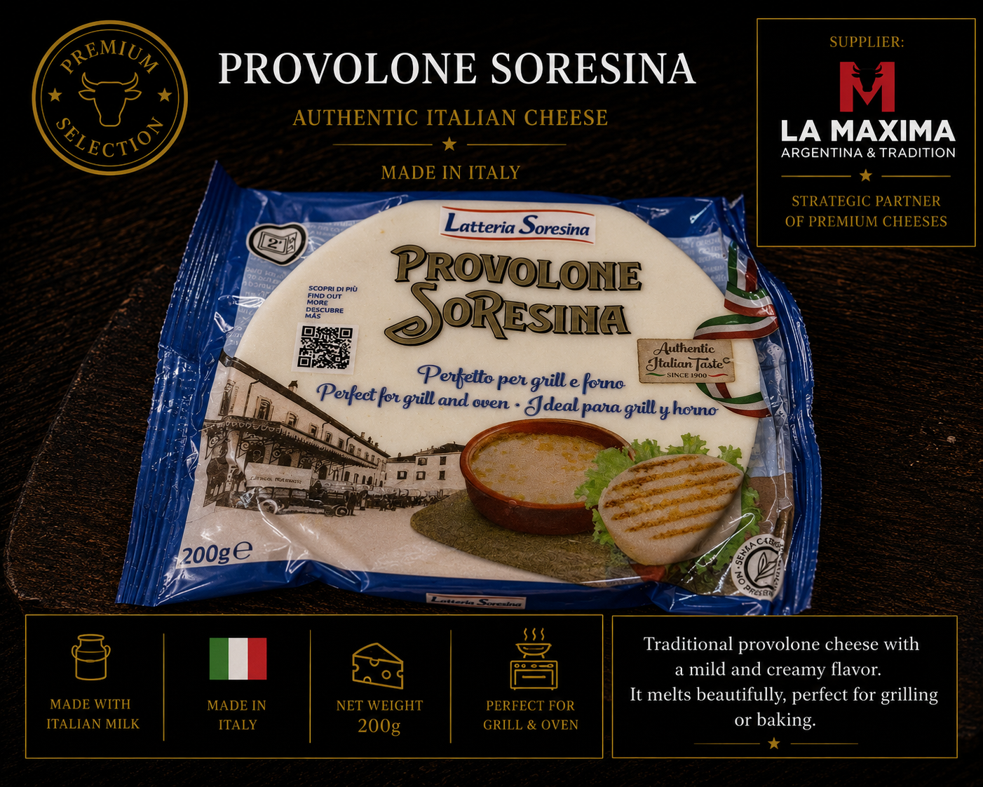 Provolone - Disc 200 gr.