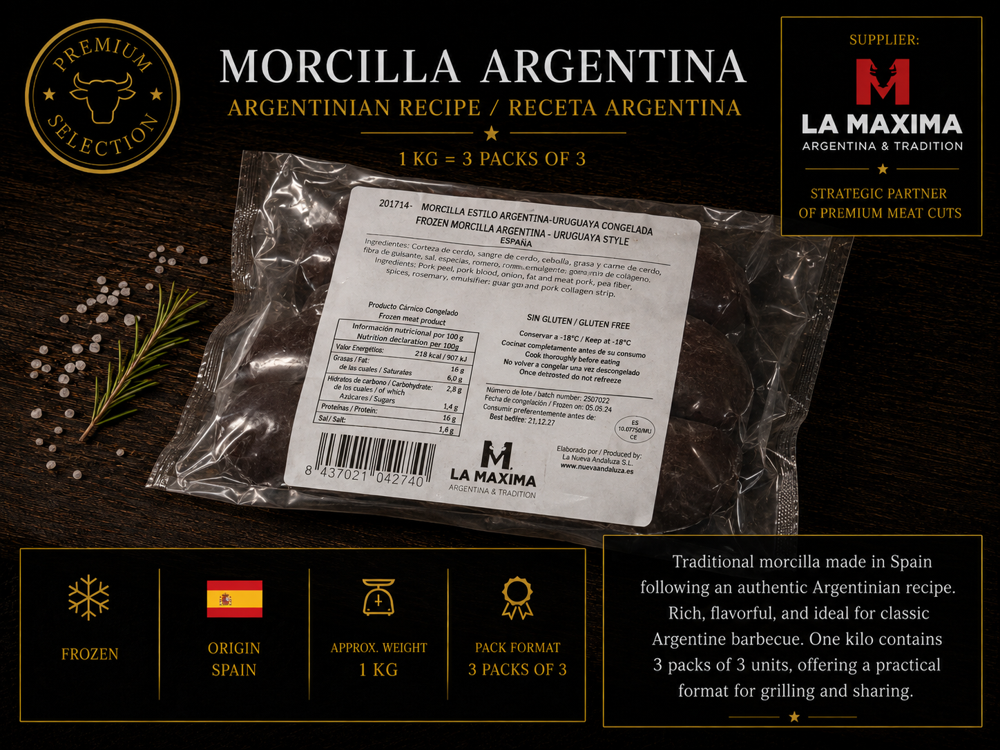 Morcilla Argentina -1 Kg aprox.