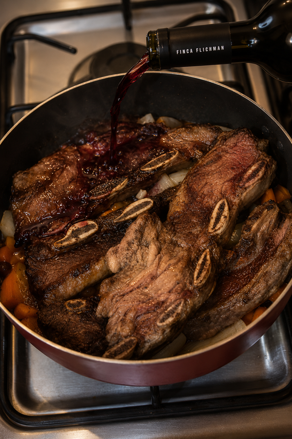 Costilla banderita al Malbec en Slow Cooker